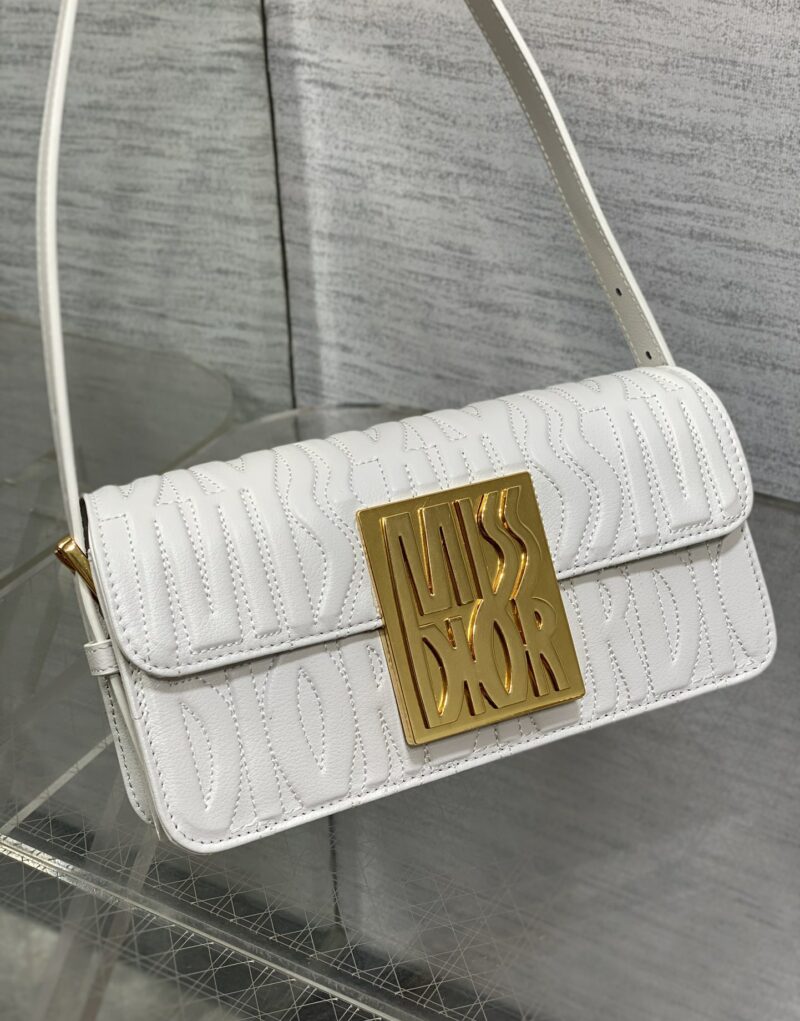 Miss Dior Flap Bag Latte For Women 22cm/8.5in - M2610UBOS_M030