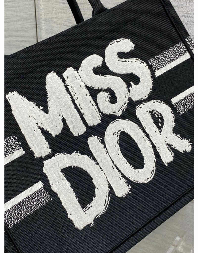 Dior Large Book Tote Bag Black And White For Women 42cm/16.5in - M1286ZEZD_M993