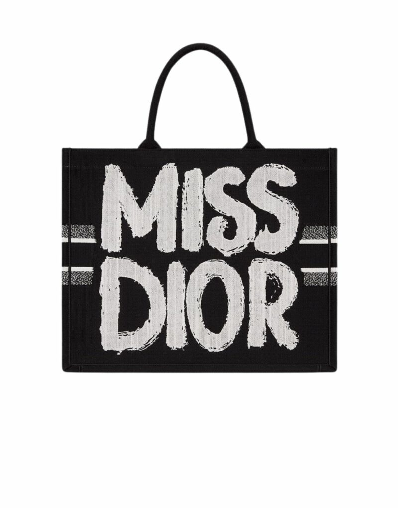 Dior Large Book Tote Bag Black And White For Women 42cm/16.5in - M1286ZEZD_M993