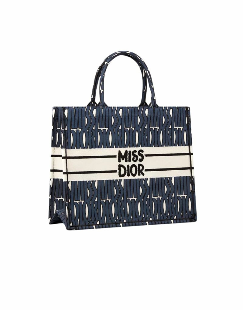 Dior Large Book Tote Bag Blue And White For Women 42cm/16.5in - M1286ZEZE_M19Q