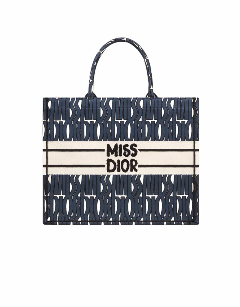 Dior Large Book Tote Bag Blue And White For Women 42cm/16.5in - M1286ZEZE_M19Q