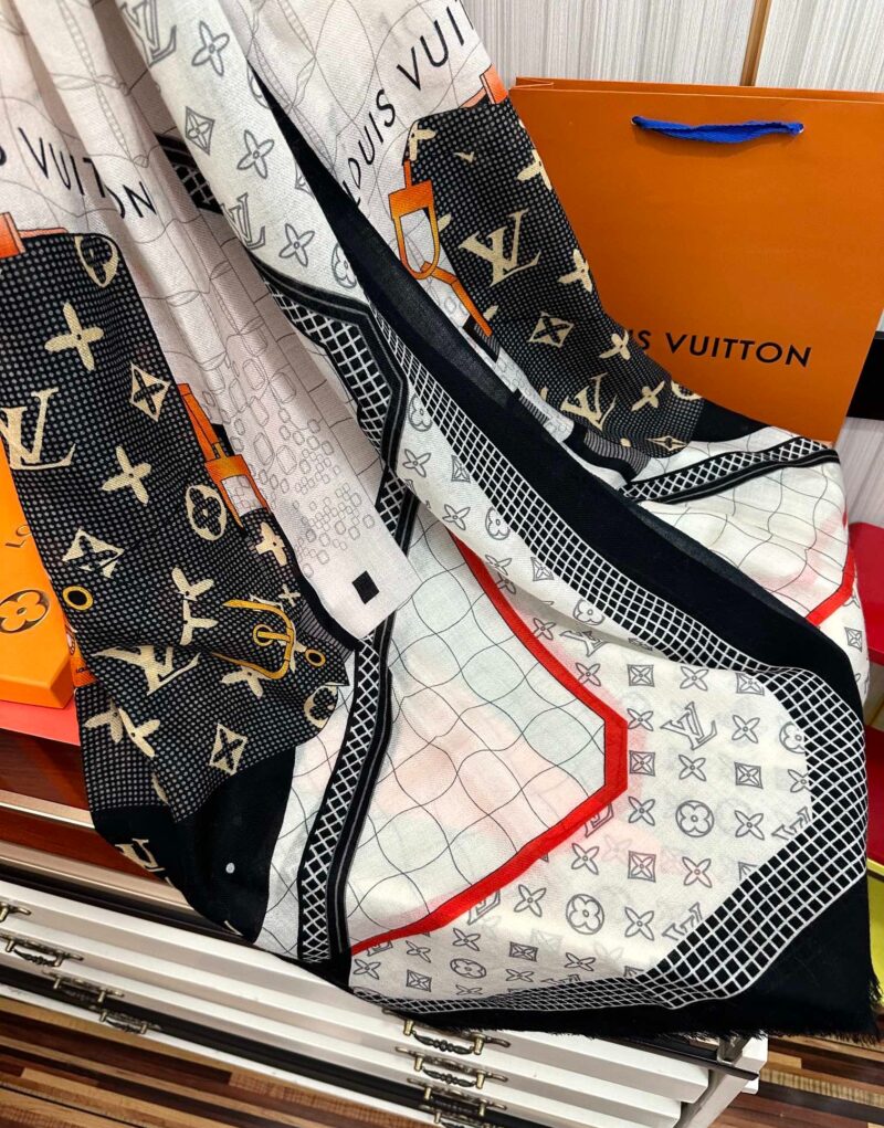 Louis Vuitton Long Scarf White 200cm/79in For Women