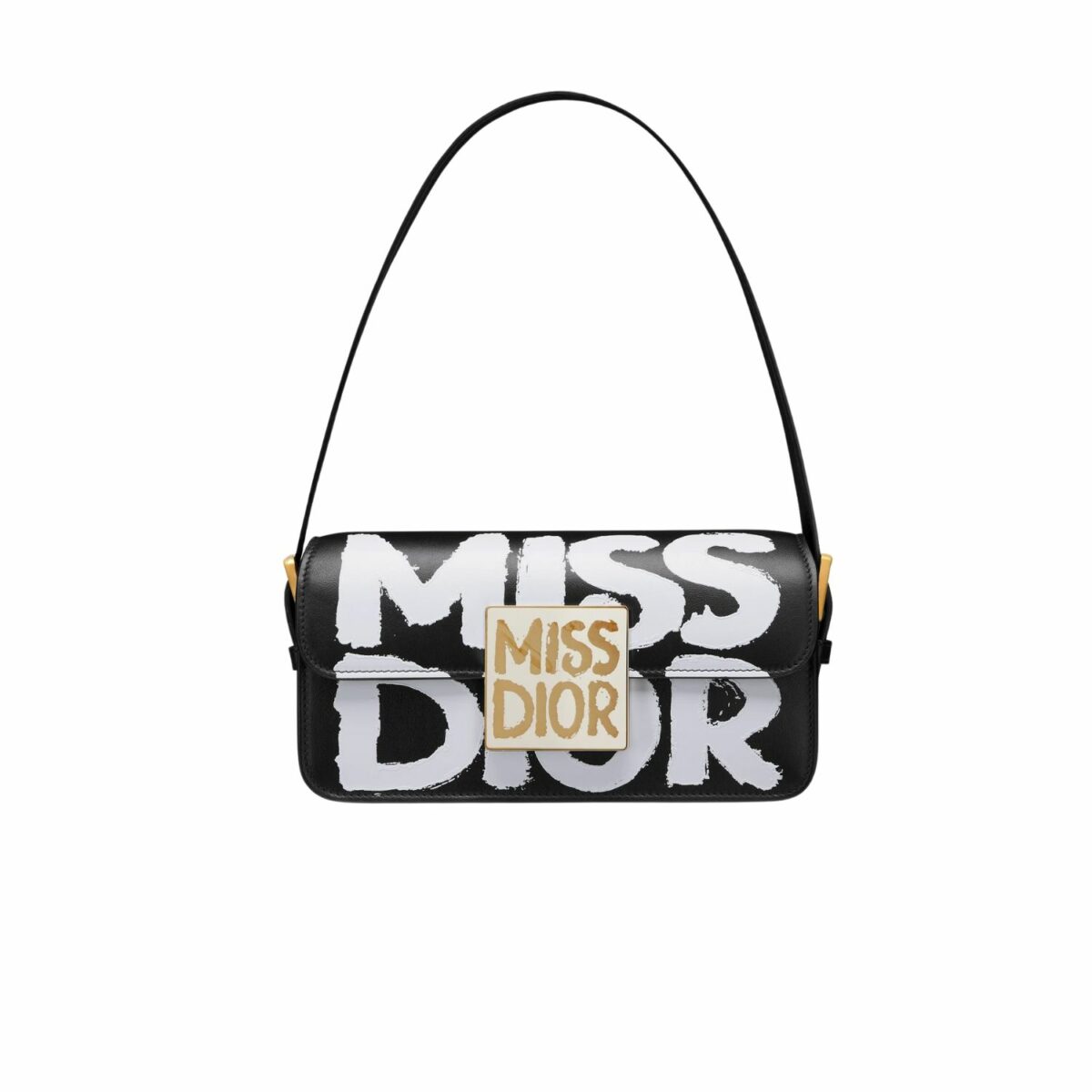 Miss Dior Flap Bag Black & White For Women 22cm/8.5in  - M2610UZCJ_M911