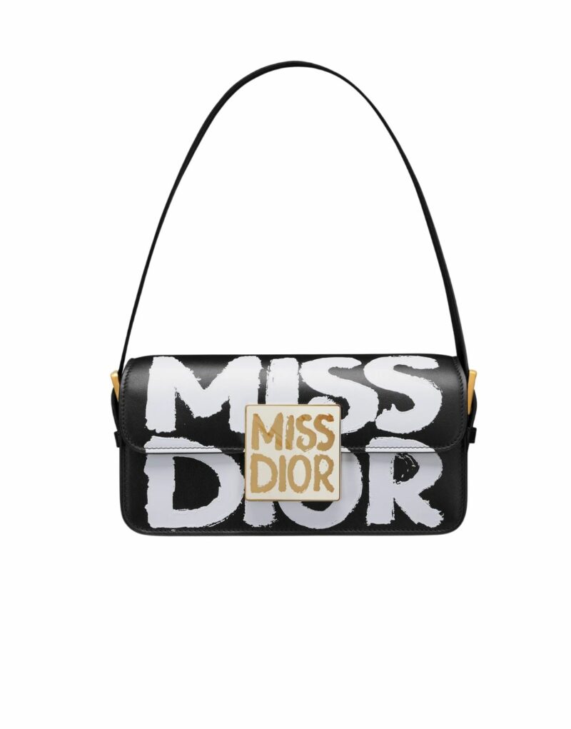 Miss Dior Flap Bag Black & White For Women 22cm/8.5in  - M2610UZCJ_M911