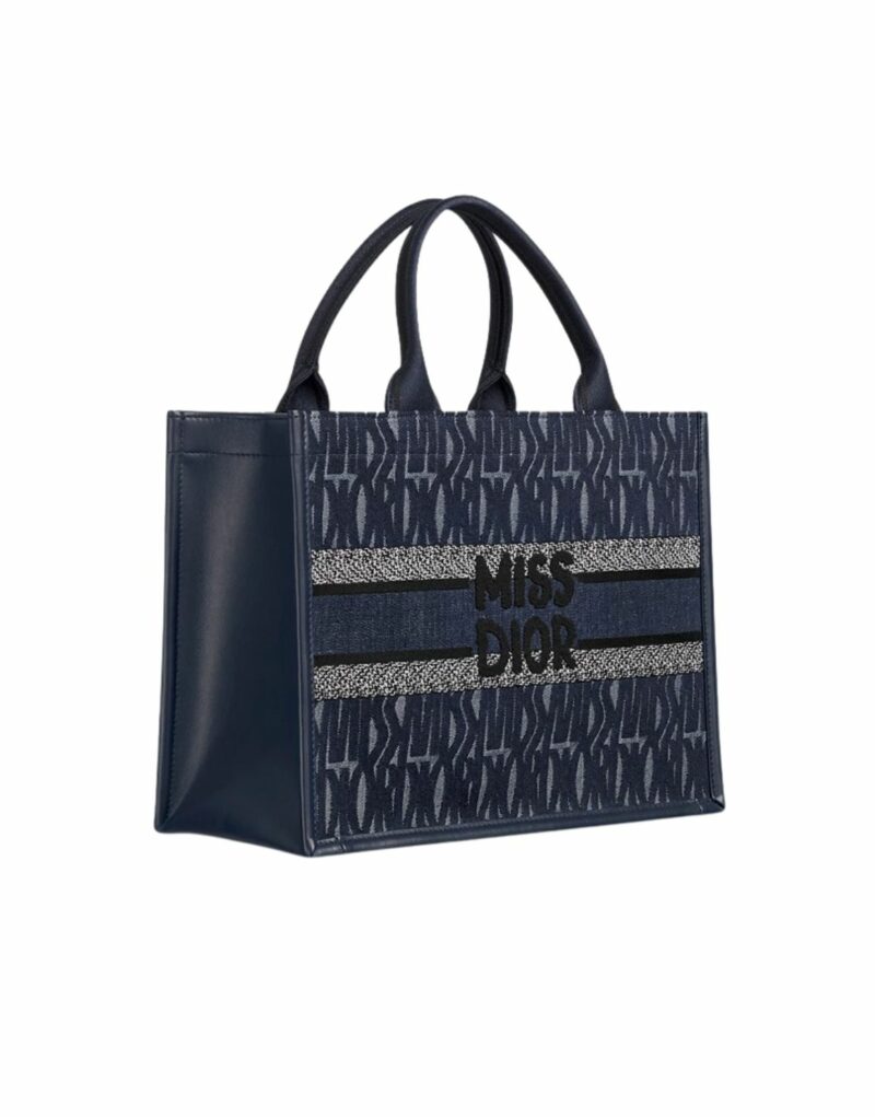 Dior Medium Book Tote Bag Blue Denim For Women 36.5cm/14.5in - M1324CZCH_M49E
