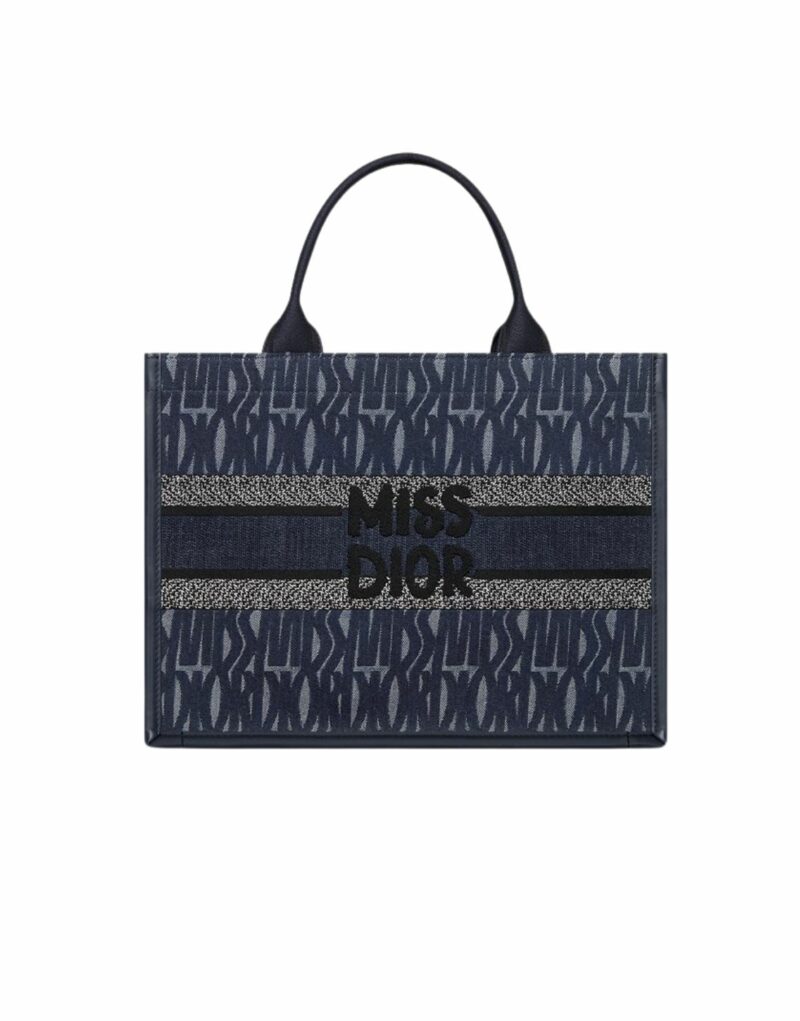 Dior Medium Book Tote Bag Blue Denim For Women 36.5cm/14.5in - M1324CZCH_M49E