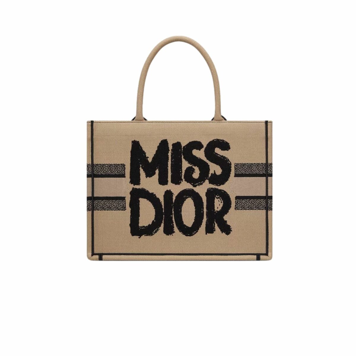 Dior Medium Book Tote Bag Beige And Black For Women 36cm/14in - M1296ZEZD_M918
