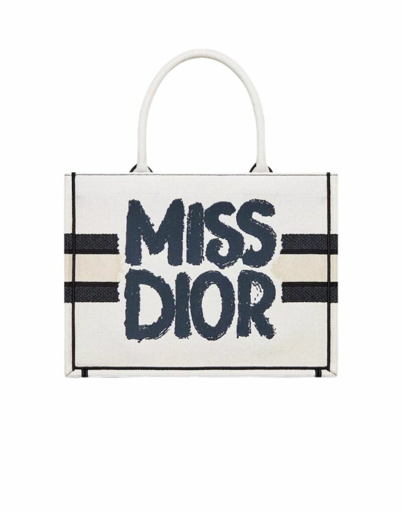 Dior Medium Book Tote Bag White And Blue For Women 36cm/14in - M1296ZEZD_M19Q