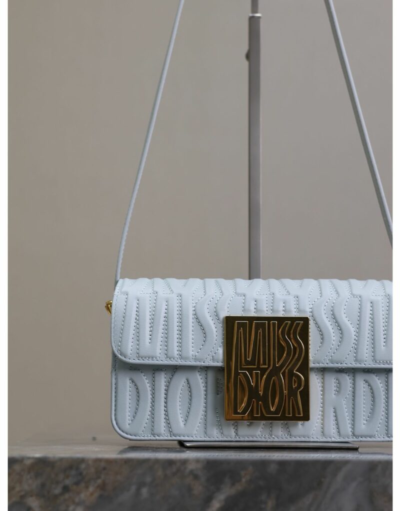 Miss Dior Flap Bag Pale Blue For Women 22cm/8.5in - M2610UBOS_M23B