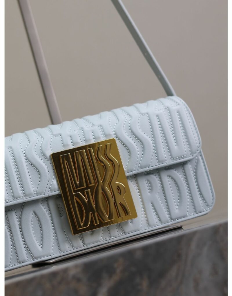 Miss Dior Flap Bag Pale Blue For Women 22cm/8.5in - M2610UBOS_M23B