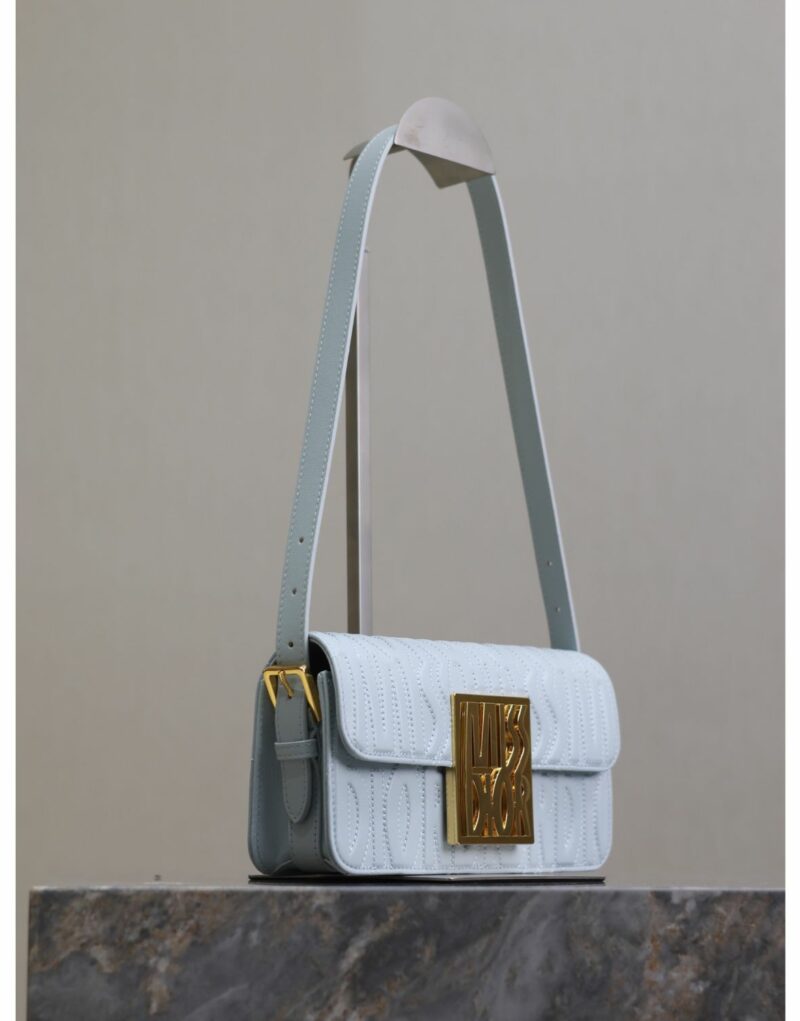 Miss Dior Flap Bag Pale Blue For Women 22cm/8.5in - M2610UBOS_M23B