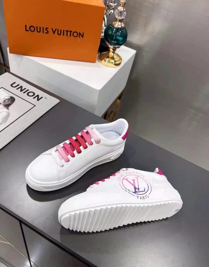 Louis Vuitton Women's Time Out Sneaker Fuchsia Pink For Women LV 1AA1BN