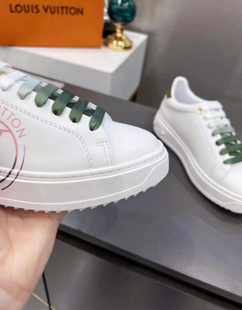 Louis Vuitton Women's Time Out Sneaker Khaki Green For Women LV 1AA1C3