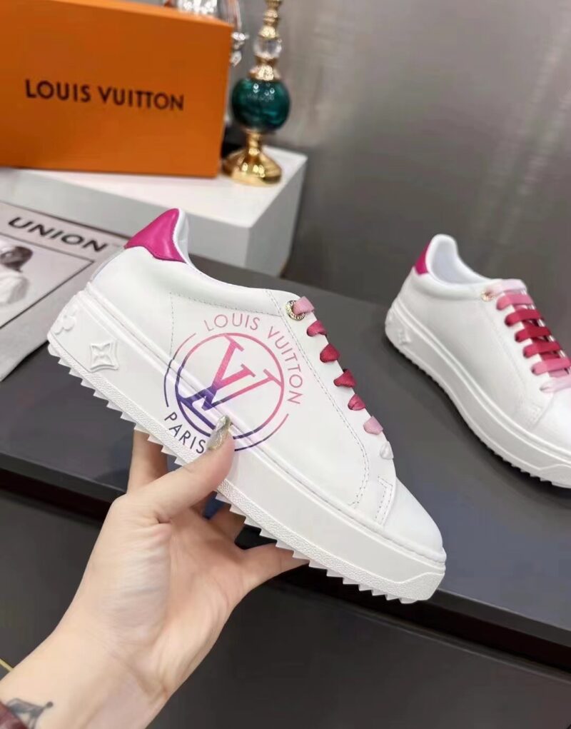 Louis Vuitton Women's Time Out Sneaker Fuchsia Pink For Women LV 1AA1BN