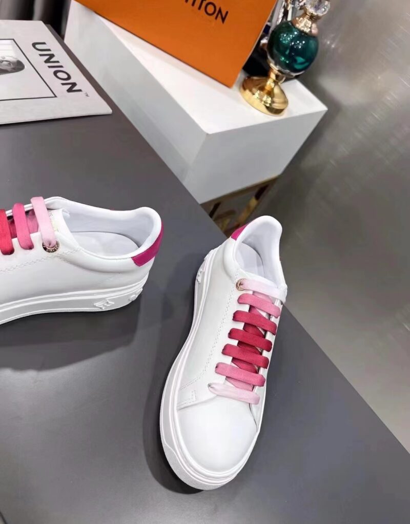 Louis Vuitton Women's Time Out Sneaker Fuchsia Pink For Women LV 1AA1BN
