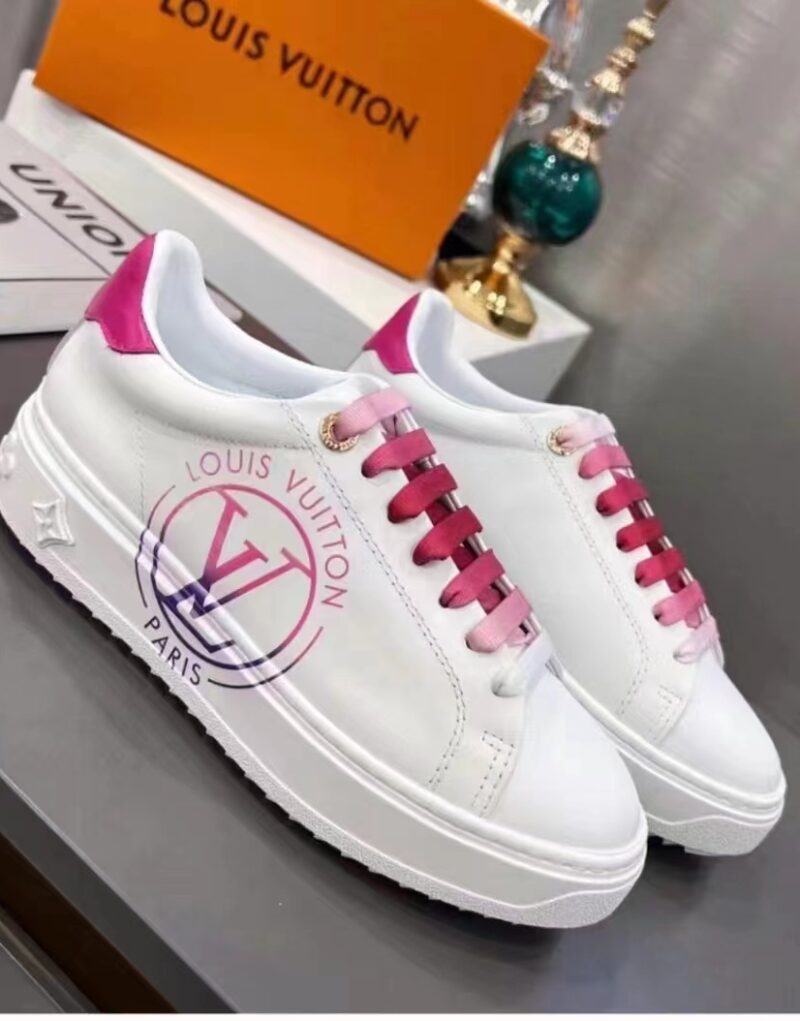 Louis Vuitton Women's Time Out Sneaker Fuchsia Pink For Women LV 1AA1BN