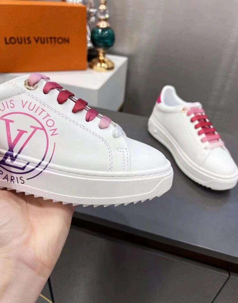Louis Vuitton Women's Time Out Sneaker Fuchsia Pink For Women LV 1AA1BN
