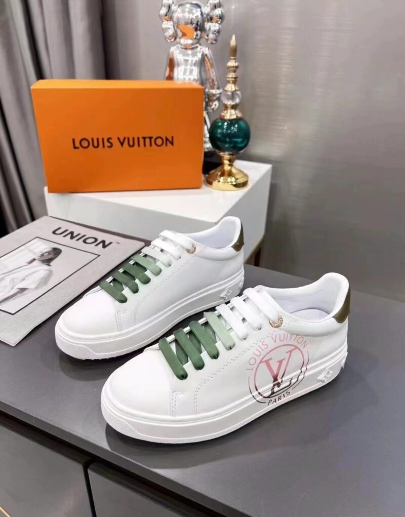 Louis Vuitton Women's Time Out Sneaker Khaki Green For Women LV 1AA1C3
