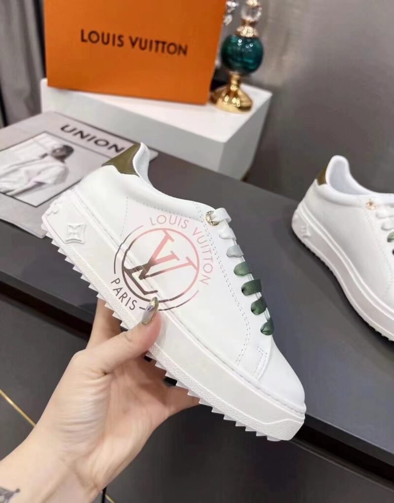 Louis Vuitton Women's Time Out Sneaker Khaki Green For Women LV 1AA1C3