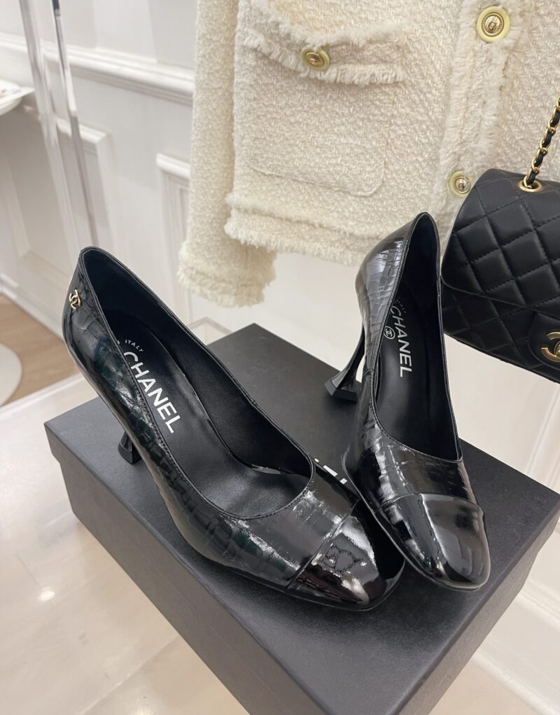 Chanel Pumps Black For Women 3.5in/9cm