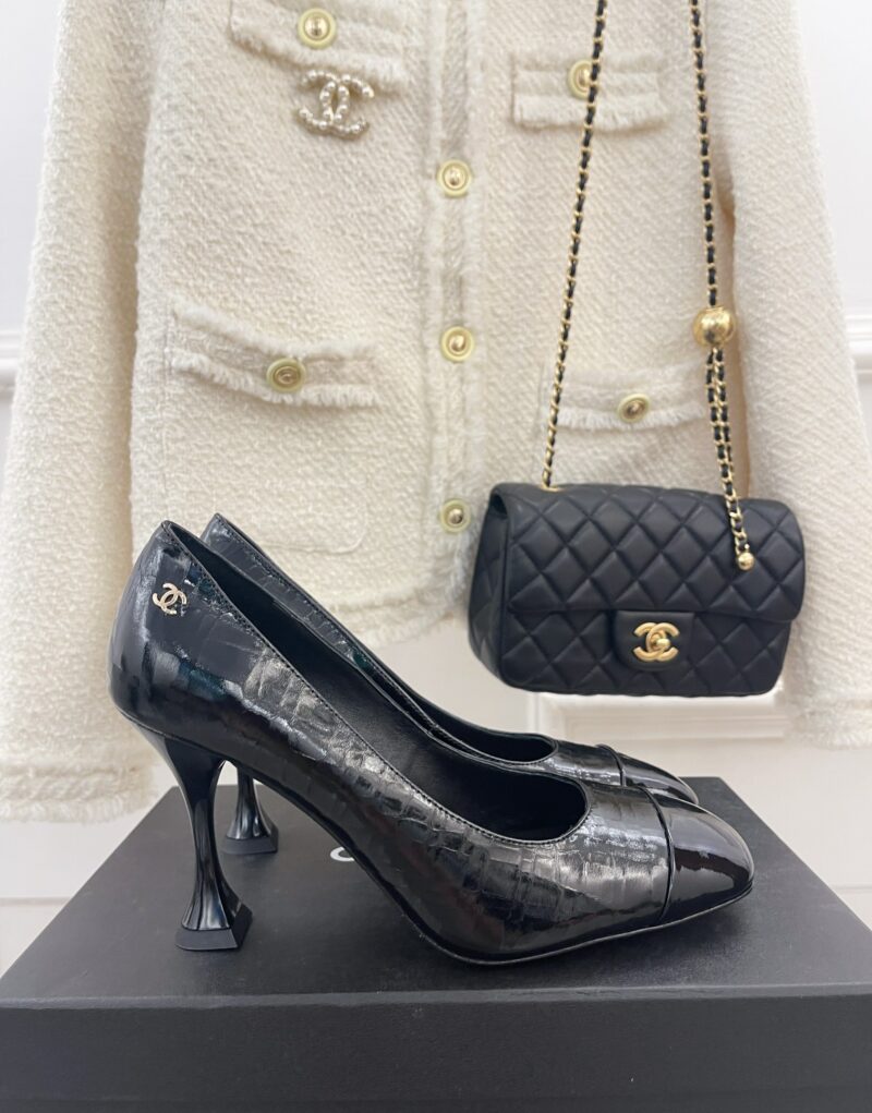 Chanel Pumps Black For Women 3.5in/9cm