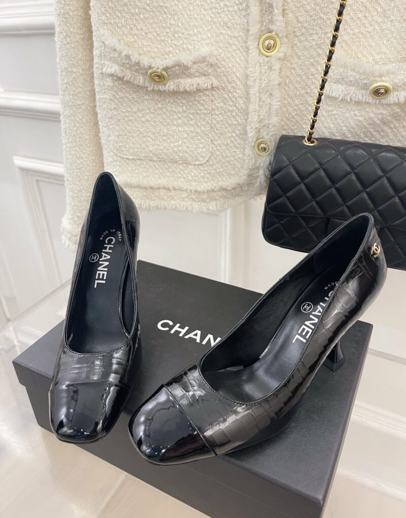 Chanel Pumps Black For Women 3.5in/9cm