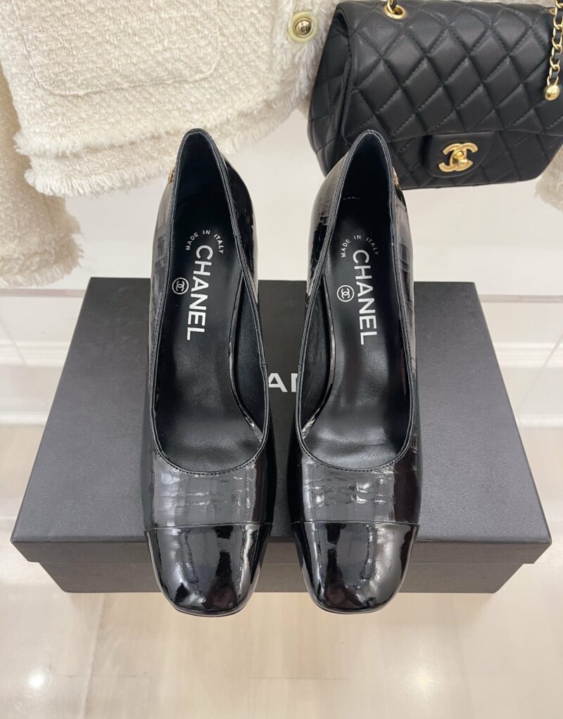 Chanel Pumps Black For Women 3.5in/9cm
