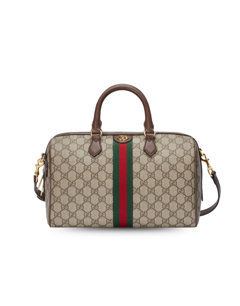 Gucci Ophidia Medium Top Handle Bag Supreme Canvas Beige For Women 31cm/12.2in 772065 96IWG 8745