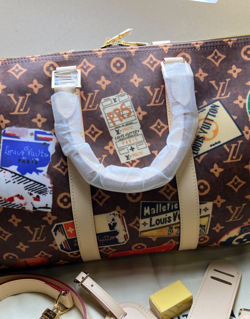 [True-to-ORIGINAL] Louis Vuitton Keepall Bandoulière 45 Bag Brown For Women 17,7in/45cm M24960