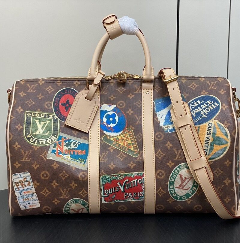 [True-to-ORIGINAL] Louis Vuitton Keepall Bandoulière 45 Bag Brown For Women 17,7in/45cm M24960