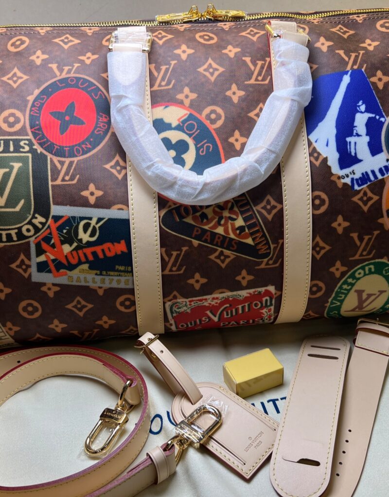 [True-to-ORIGINAL] Louis Vuitton Keepall Bandoulière 45 Bag Brown For Women 17,7in/45cm M24960
