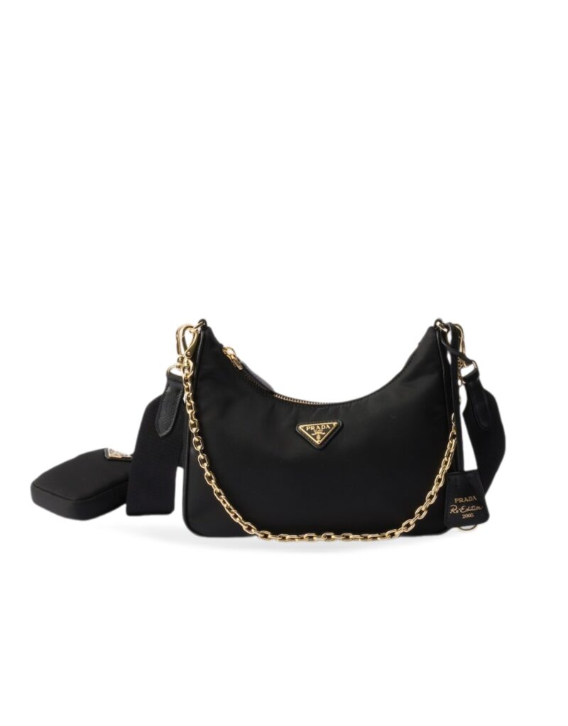 Prada Re-Edition 2005 Re-Nylon Bag Black For Women, Women's Bags 8.6in/22cm 1BH204_R064_F0632_V_V9L