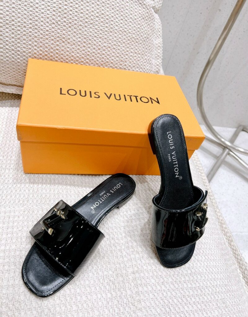Louis Vuitton Shake Flat Mule Black For Women