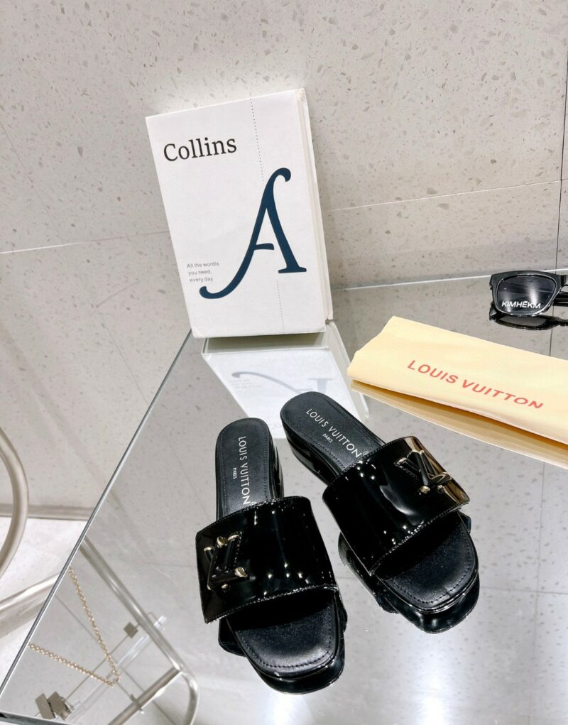 Louis Vuitton Shake Flat Mule Black For Women