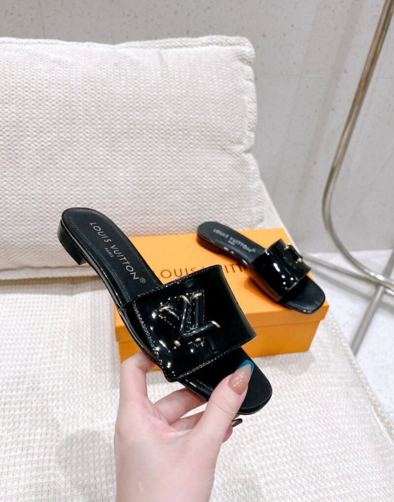Louis Vuitton Shake Flat Mule Black For Women