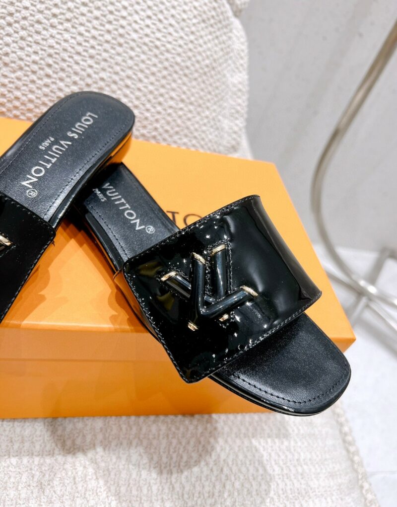 Louis Vuitton Shake Flat Mule Black For Women