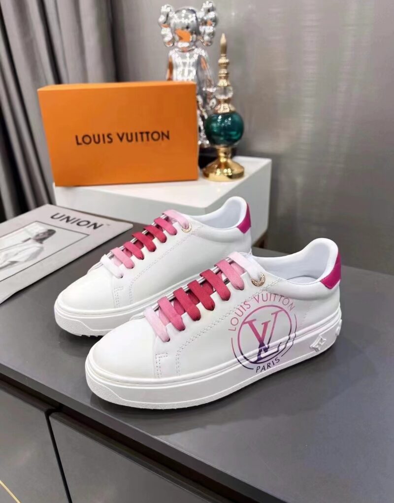Louis Vuitton Women's Time Out Sneaker Fuchsia Pink For Women LV 1AA1BN