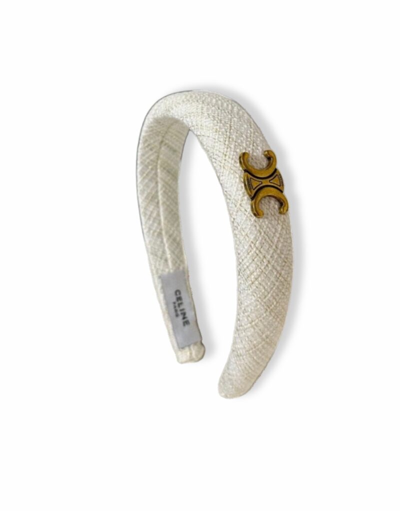 Celine Tweed Hairband White For Women