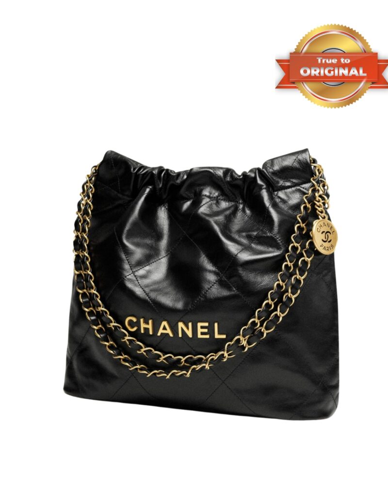 [True-to-ORIGINAL] Chanel 22 Small Handbag Black For Women 37cm/14.4in AS3260 B08037 94305