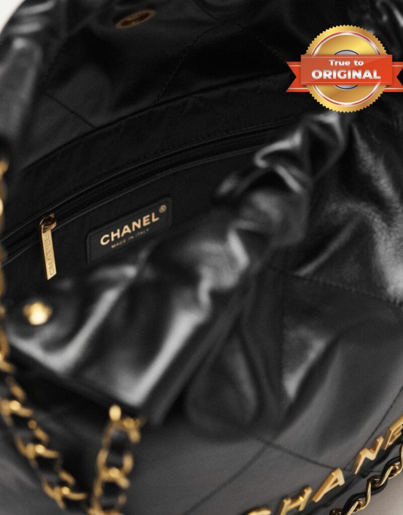 [True-to-ORIGINAL] Chanel 22 Small Handbag Black For Women 37cm/14.4in AS3260 B08037 94305