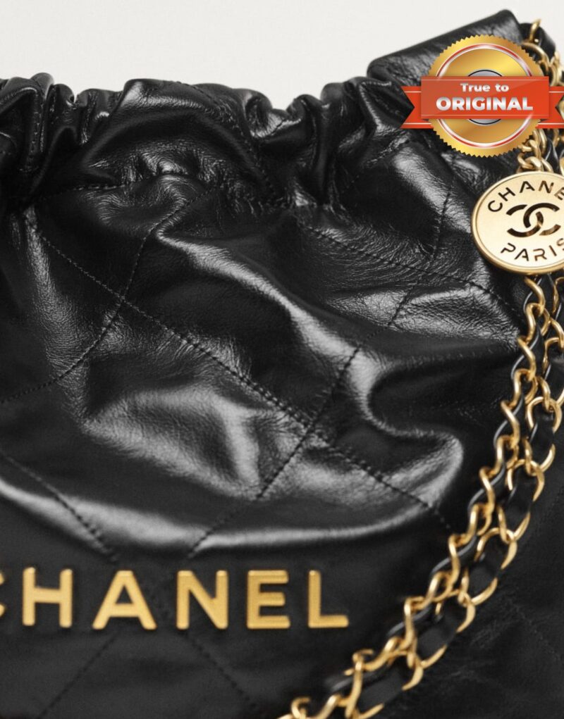 [True-to-ORIGINAL] Chanel 22 Small Handbag Black For Women 37cm/14.4in AS3260 B08037 94305
