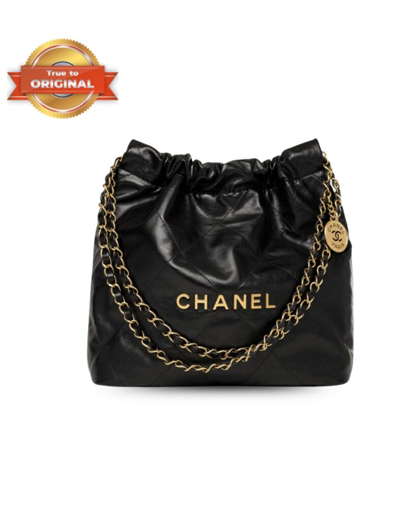 [True-to-ORIGINAL] Chanel 22 Small Handbag Black For Women 37cm/14.4in AS3260 B08037 94305