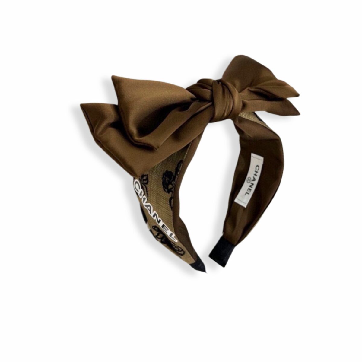 Chanel Bow Hairband Brown