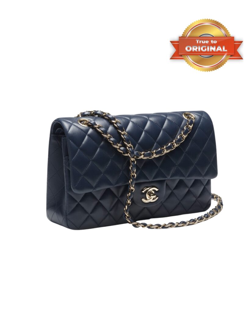 [True-to-ORIGINAL] Chanel Classic 11.12 Handbag Navy Blue For Women 9.9in/25.5cm A01112 Y04059 NL300