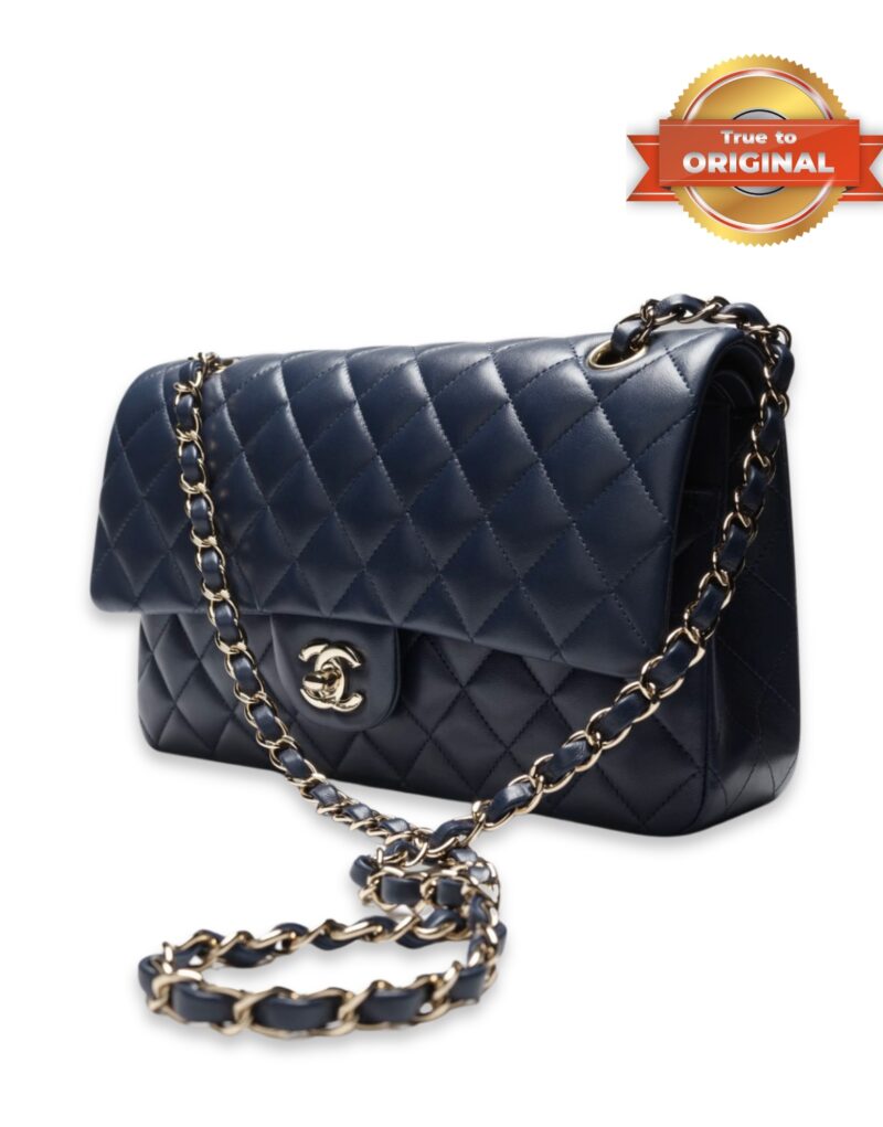 [True-to-ORIGINAL] Chanel Classic 11.12 Handbag Navy Blue For Women 9.9in/25.5cm A01112 Y04059 NL300