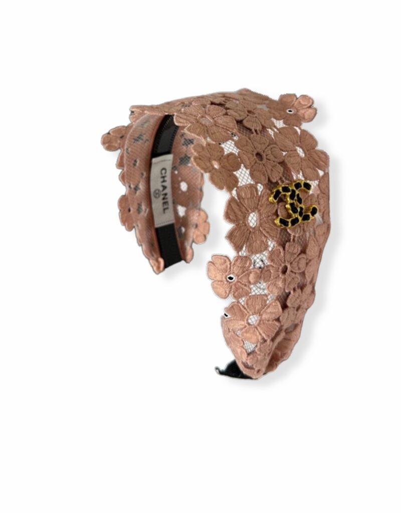 Chanel Flower Hairband Pink For Women