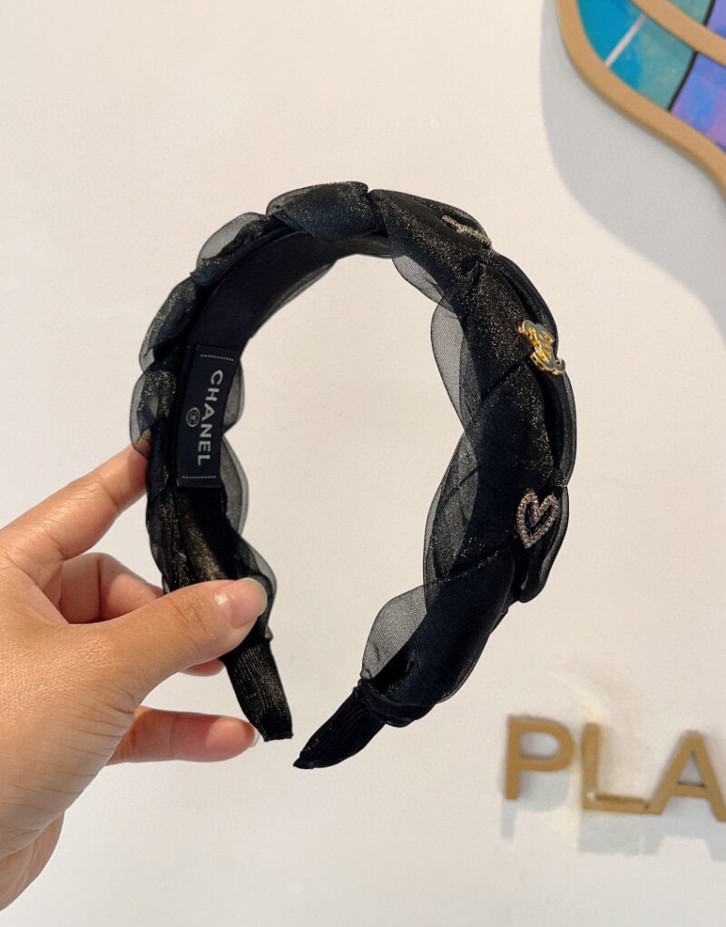 Chanel Hairband CC Logo Black For Women