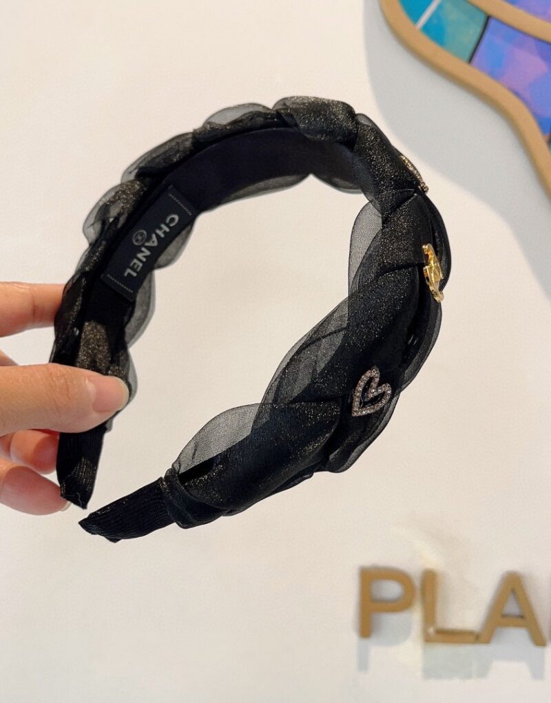 Chanel Hairband CC Logo Black For Women