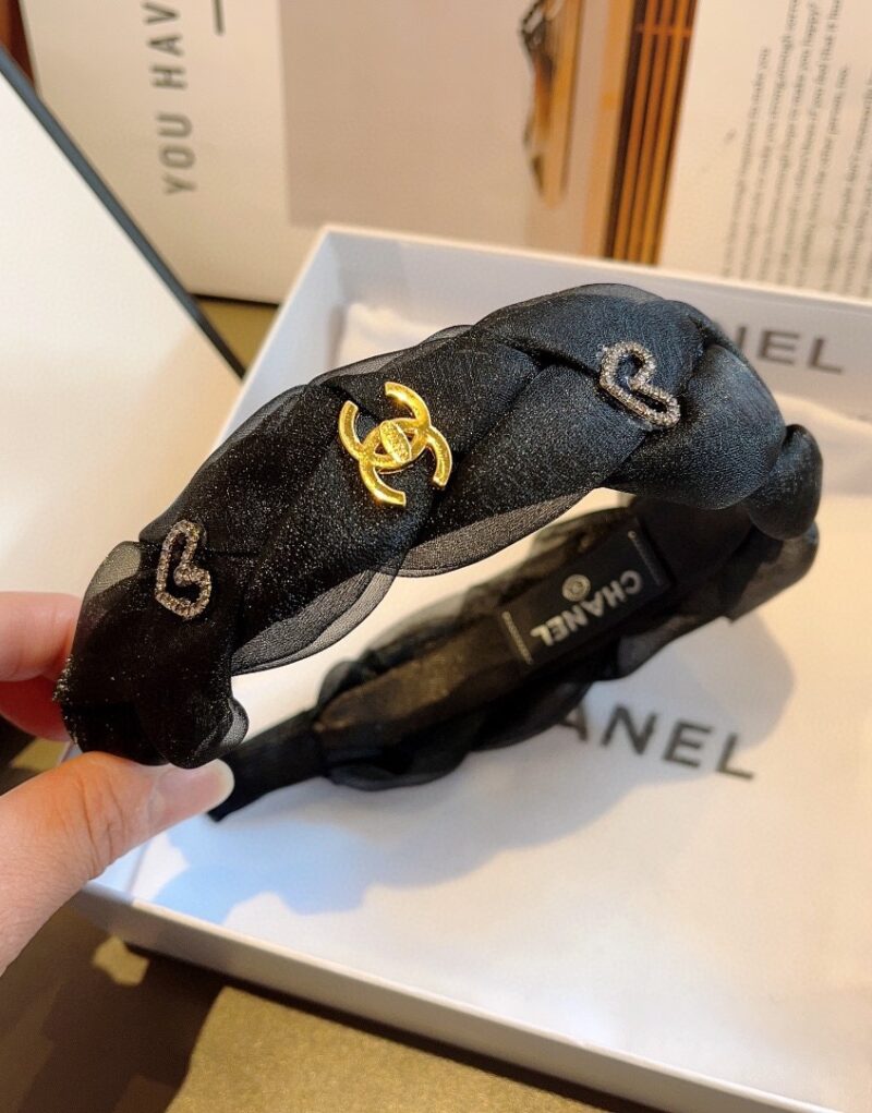 Chanel Hairband CC Logo Black For Women