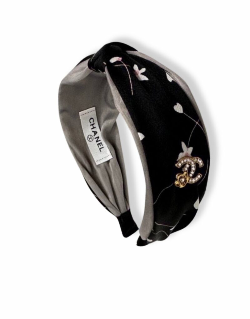 Chanel Hairband CC Logo Black For Women